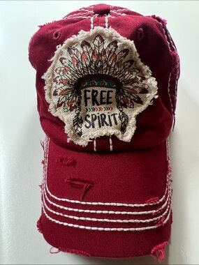 Free Spirit distressed ball cap. NWOT.